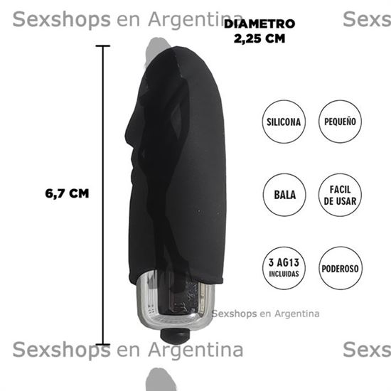 Bala vibradora negra estimulador de clitoris 